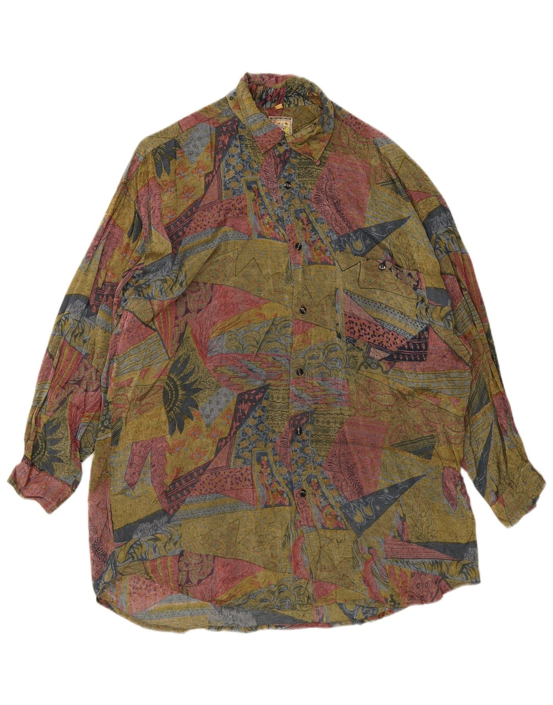 Camicia da uomo C&A taglia 39/40 Viscosa geometrica multicolore media