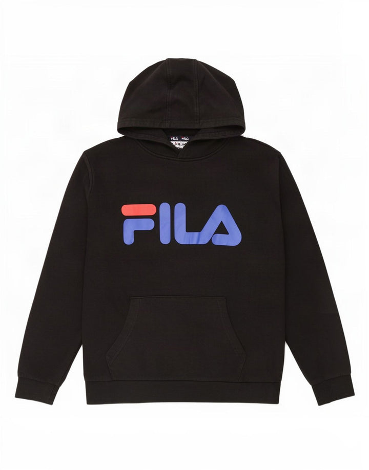 Felpa con cappuccio grafica da ragazzo Fila 13-14 anni nera