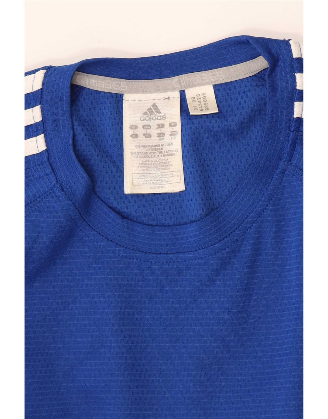 T-shirt da uomo Adidas Top grande blu in poliestere