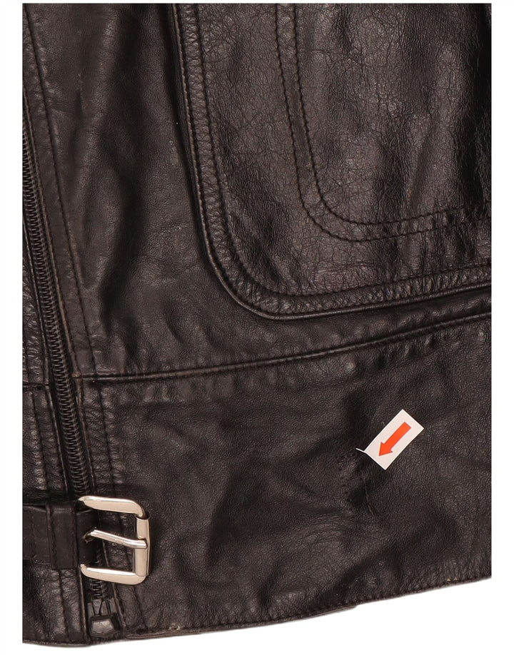 Giacca in pelle da motociclista da donna Dainese UK 14 media pelle nera