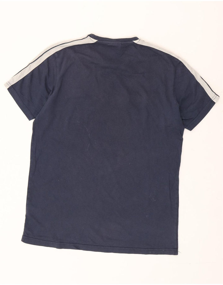 ELLESSE T-shirt da uomo Top in cotone color block medio blu navy