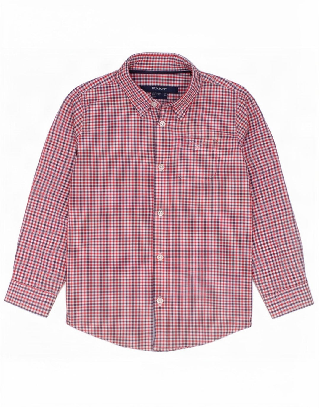 Camicia Gant per neonato 3-6 mesi in cotone a quadretti rossi