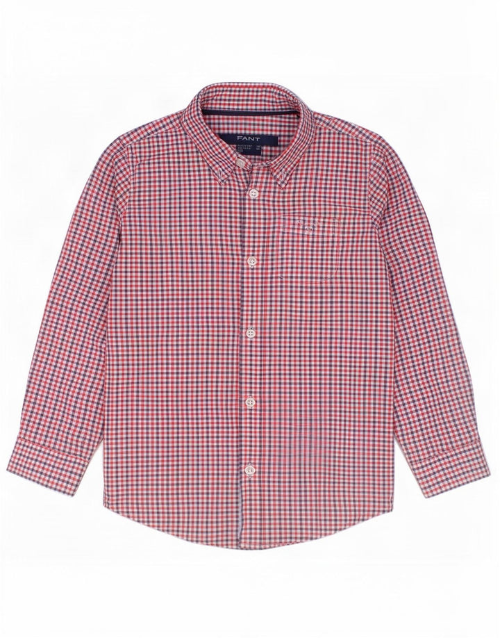 Camicia Gant per neonato 3-6 mesi in cotone a quadretti rossi