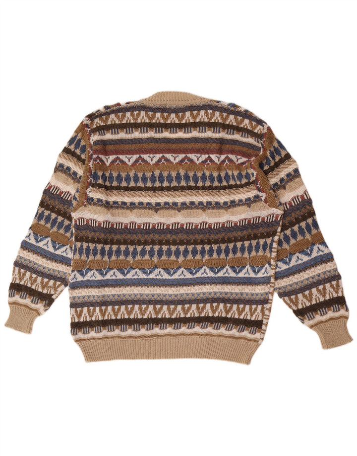 Maglione da uomo con scollo a V Sevres IT 50 medio multicolore geometrico
