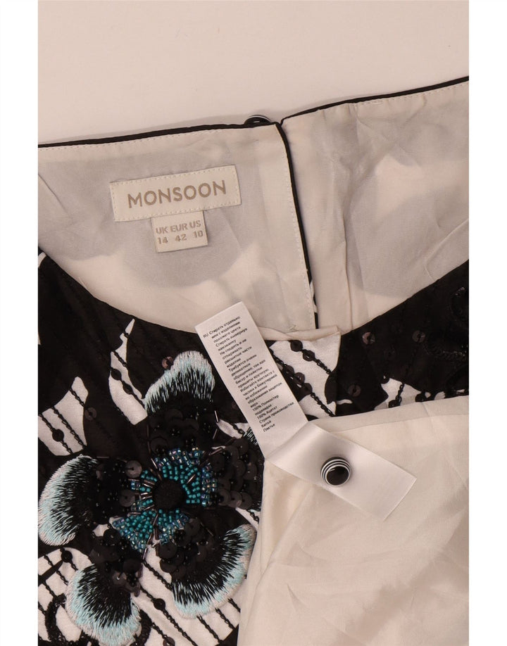 Abito tubino senza maniche da donna Monsoon UK 14 Medio floreale multicolore
