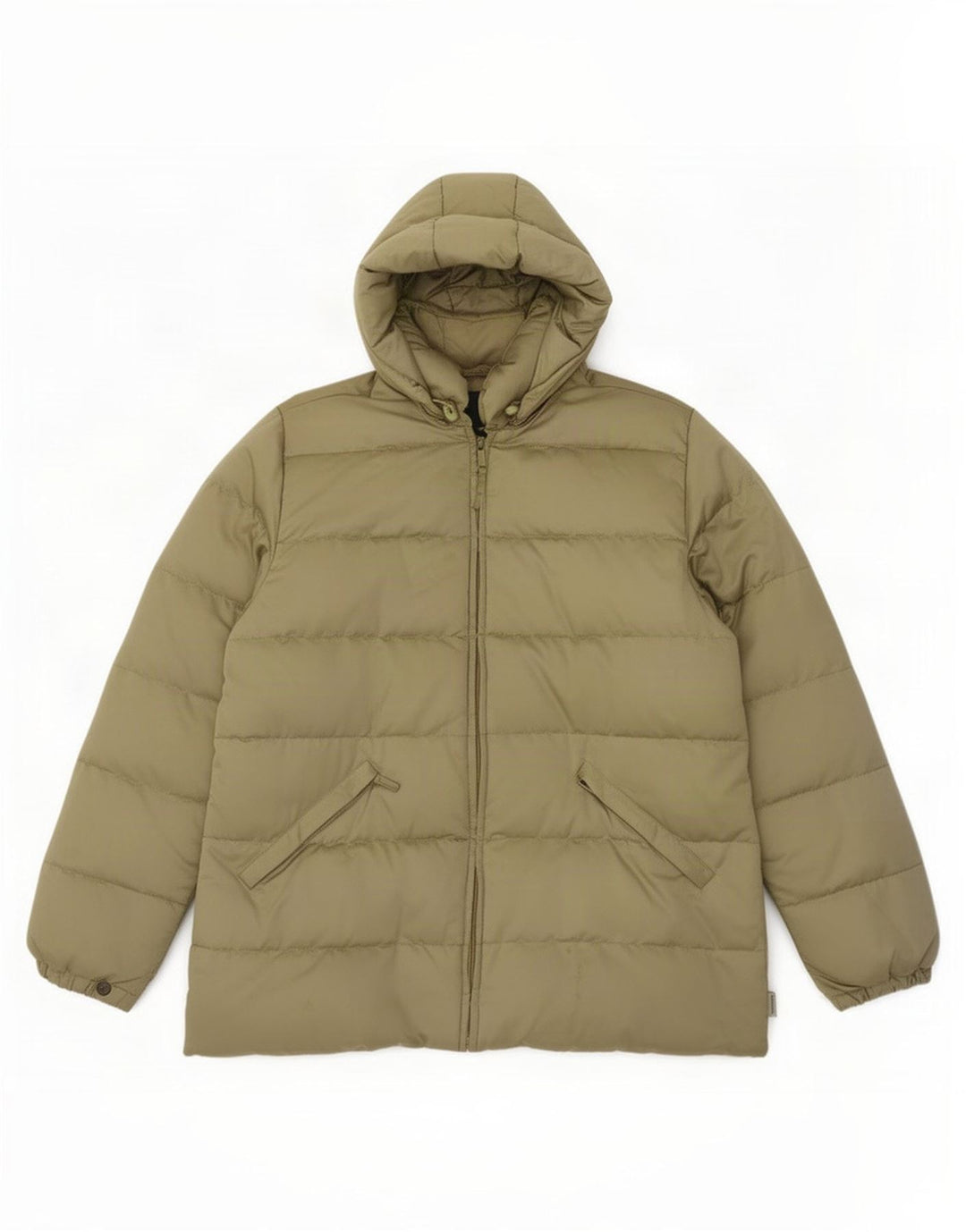 Giacca imbottita con cappuccio da donna Moncler taglia 3 medio poliestere kaki