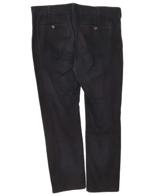 Pantaloni chino slim fit da uomo Marks & Spencer W38 L29 cotone blu navy