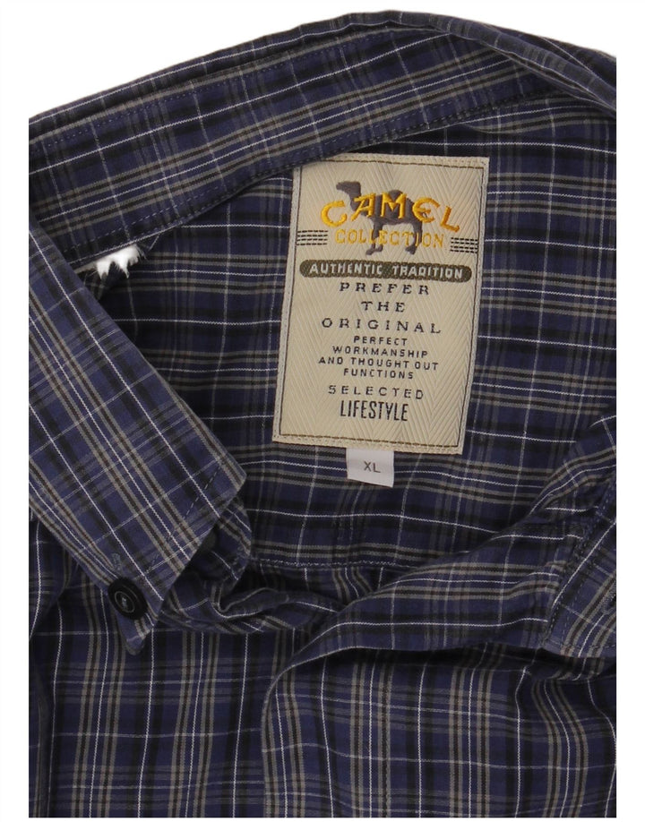 Camicia da uomo CAMEL ACTIVE XL a quadri blu