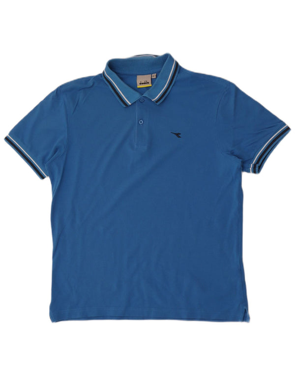 Polo Diadora Uomo Large Blu Cotone