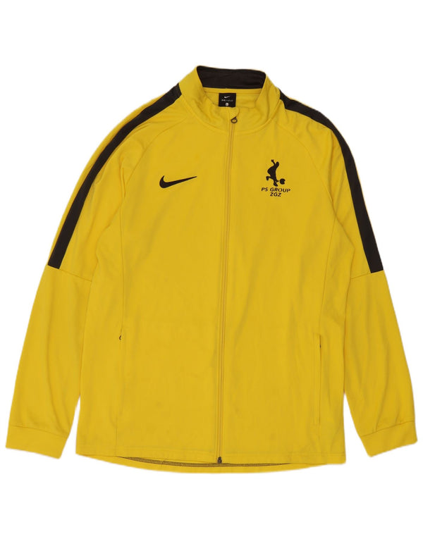Nike - Giacca da uomo con grafica grafica, giacca grande, in poliestere color block giallo