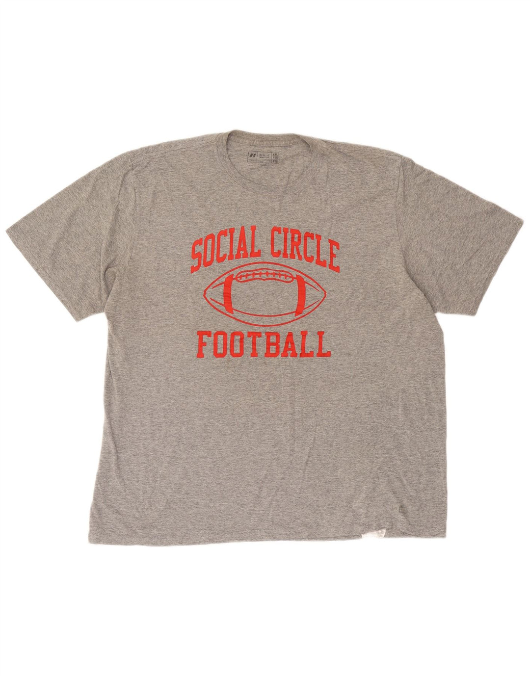 T-shirt grafica da uomo Russell Athletic Top 2XL Grigia