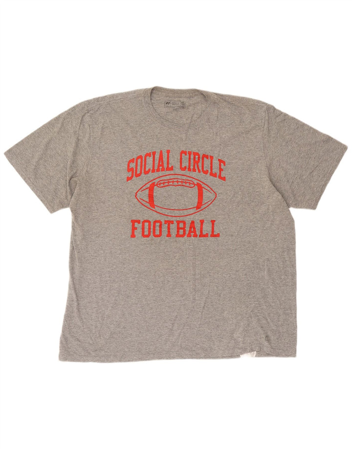 T-shirt grafica da uomo Russell Athletic Top 2XL Grigia