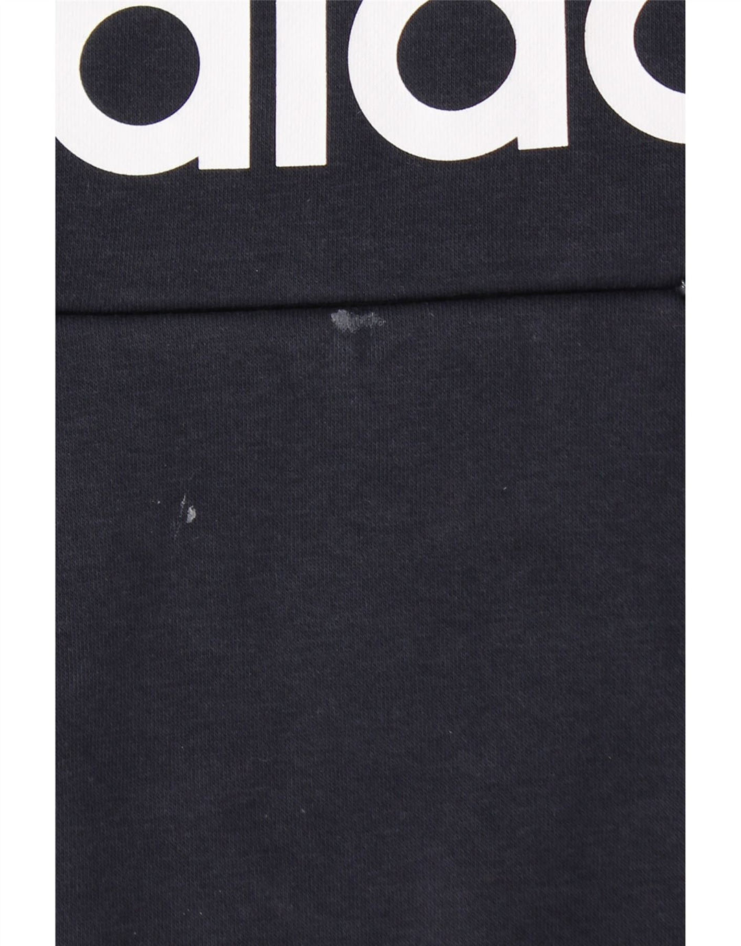 Maglione con cappuccio grafico da donna ADIDAS UK 12/14 Cotone medio blu navy