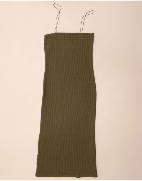 Abito sottoveste da donna Topshop UK 14 cotone kaki medio