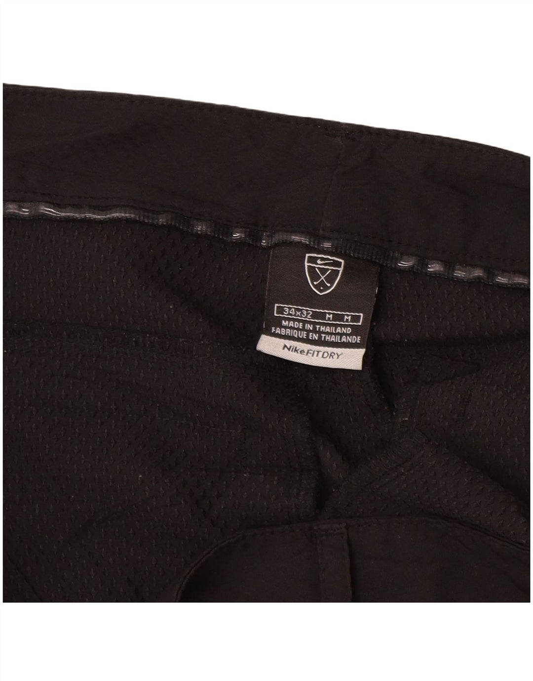 Pantaloni casual dritti da uomo NIKE W34 L32 poliestere nero