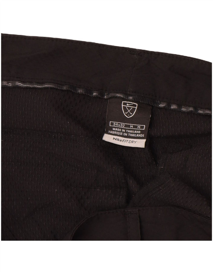 Pantaloni casual dritti da uomo NIKE W34 L32 poliestere nero