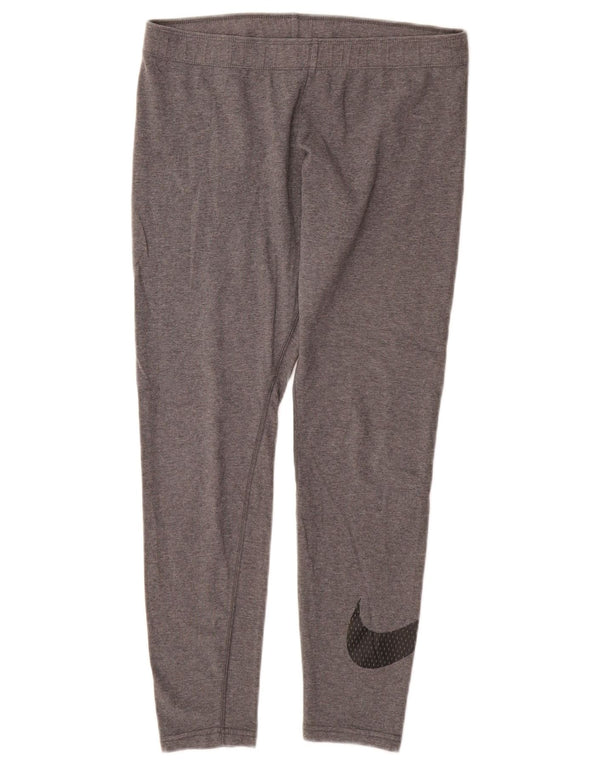 Leggings grafici da donna Nike UK 12 cotone grigio medio