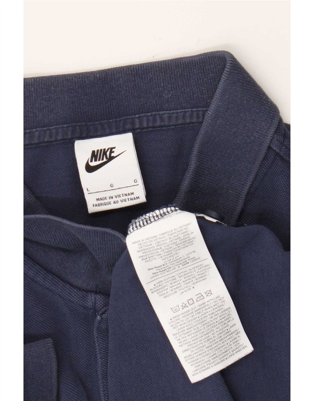 Polo Nike da uomo grande in cotone blu