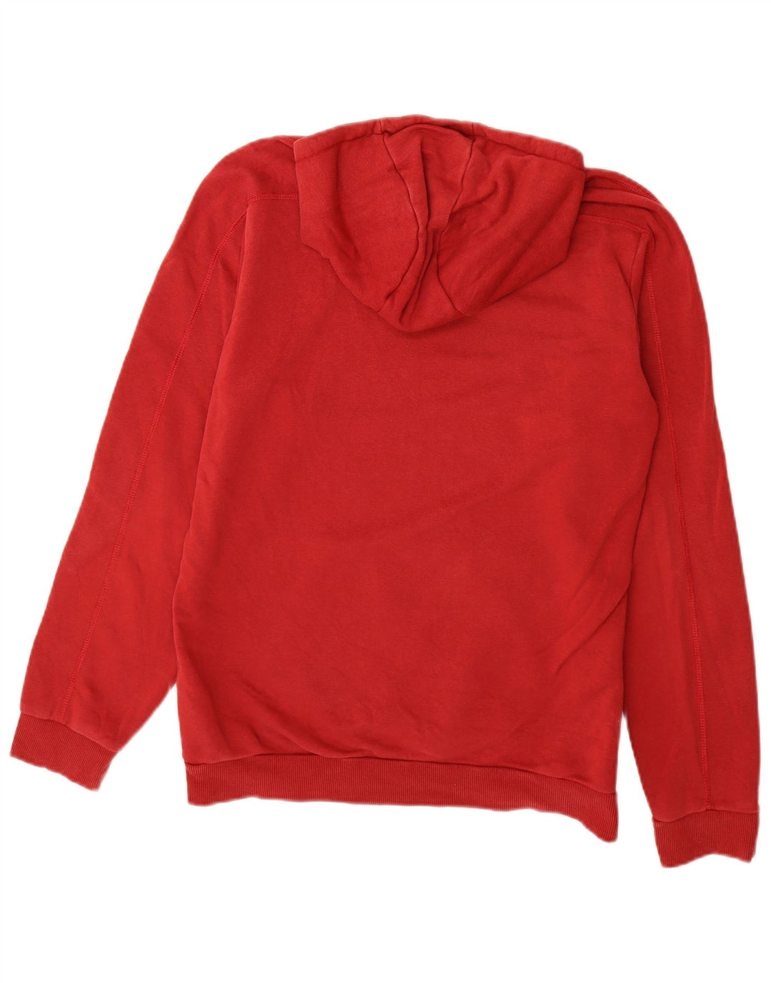 Maglione con cappuccio grafico da uomo Adidas in cotone rosso medio