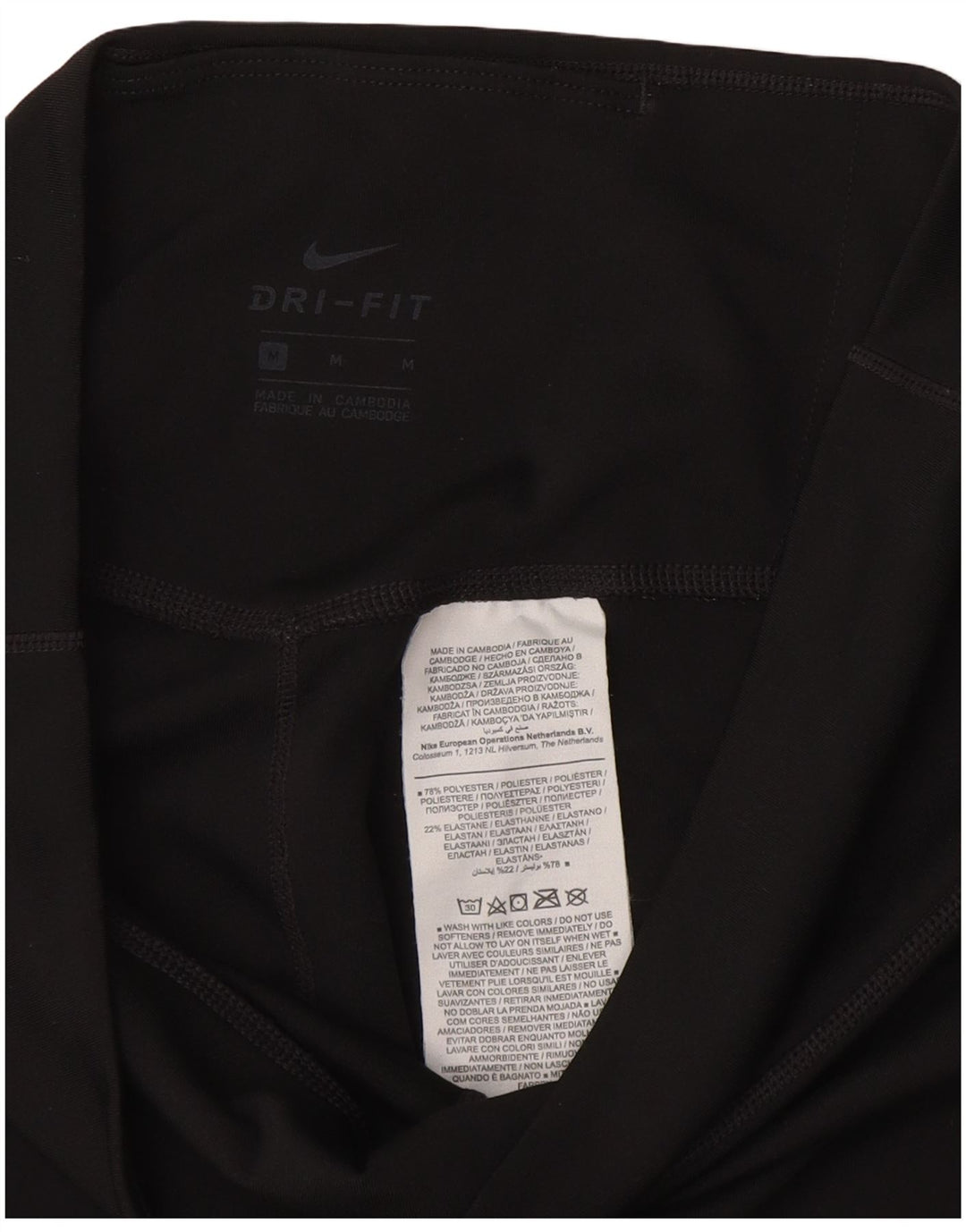 Leggings Capri Dri Fit da donna NIKE UK 12 poliestere nero medio