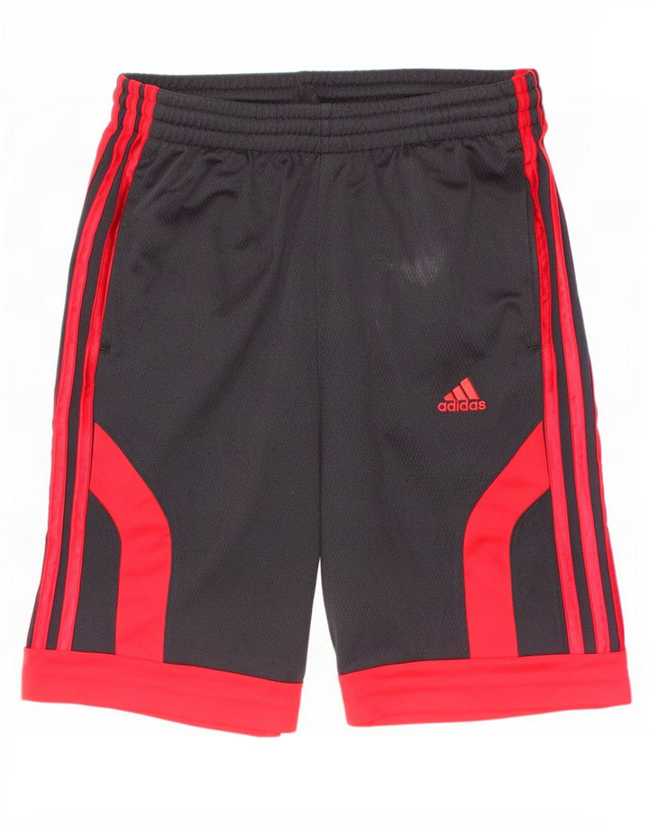 Pantaloncini sportivi Adidas da ragazzo 11-12 anni in poliestere color block nero