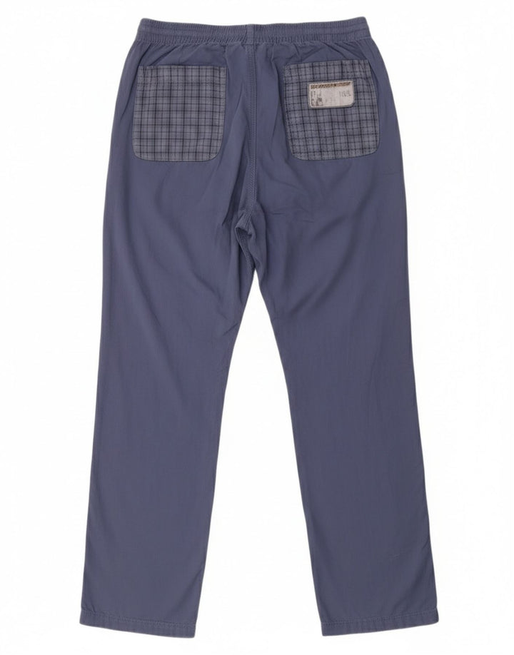 Pantaloni dritti da uomo Think Pink medi W32 L32 cotone a quadri blu navy