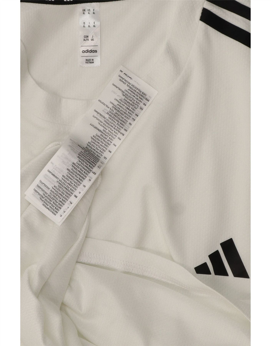 T-shirt Adidas Aeroready da uomo Top XL poliestere bianco