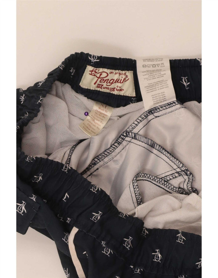Pantaloncini da bagno grafici da uomo Penguin XL poliestere blu navy