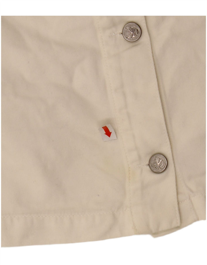 CALVIN KLEIN Minigonna da donna W30 cotone bianco sporco medio