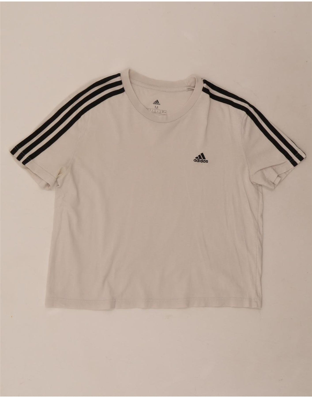 T-shirt corta da donna Adidas UK 12/14 medio bianco