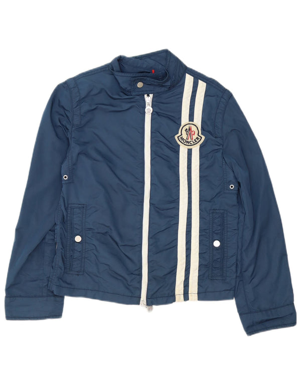 Giacca a vento Moncler da ragazzo 13-14 anni in poliestere color block blu navy