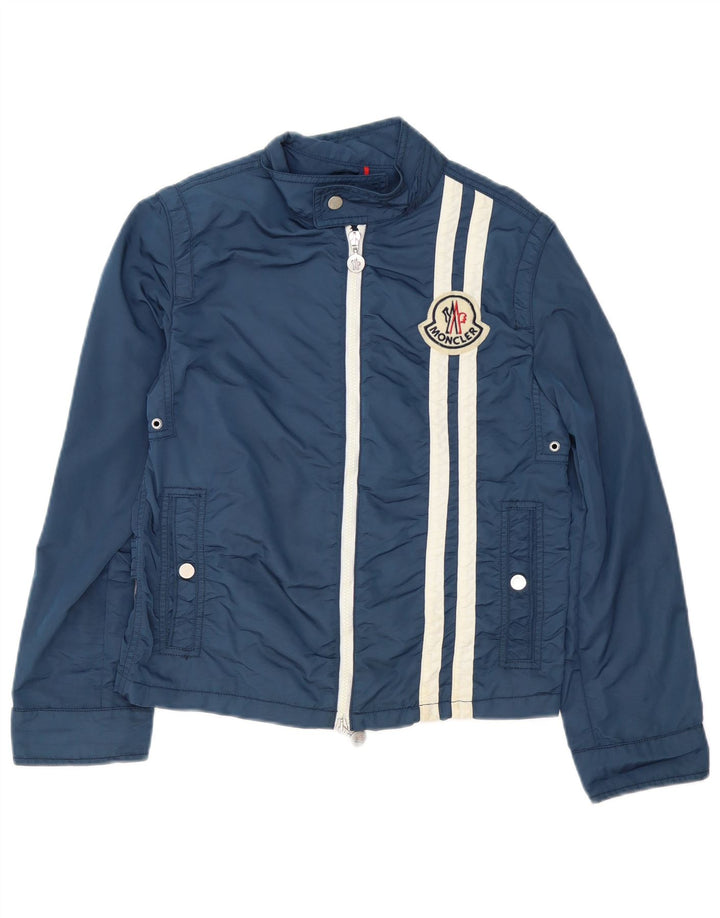 Giacca a vento Moncler da ragazzo 13-14 anni in poliestere color block blu navy