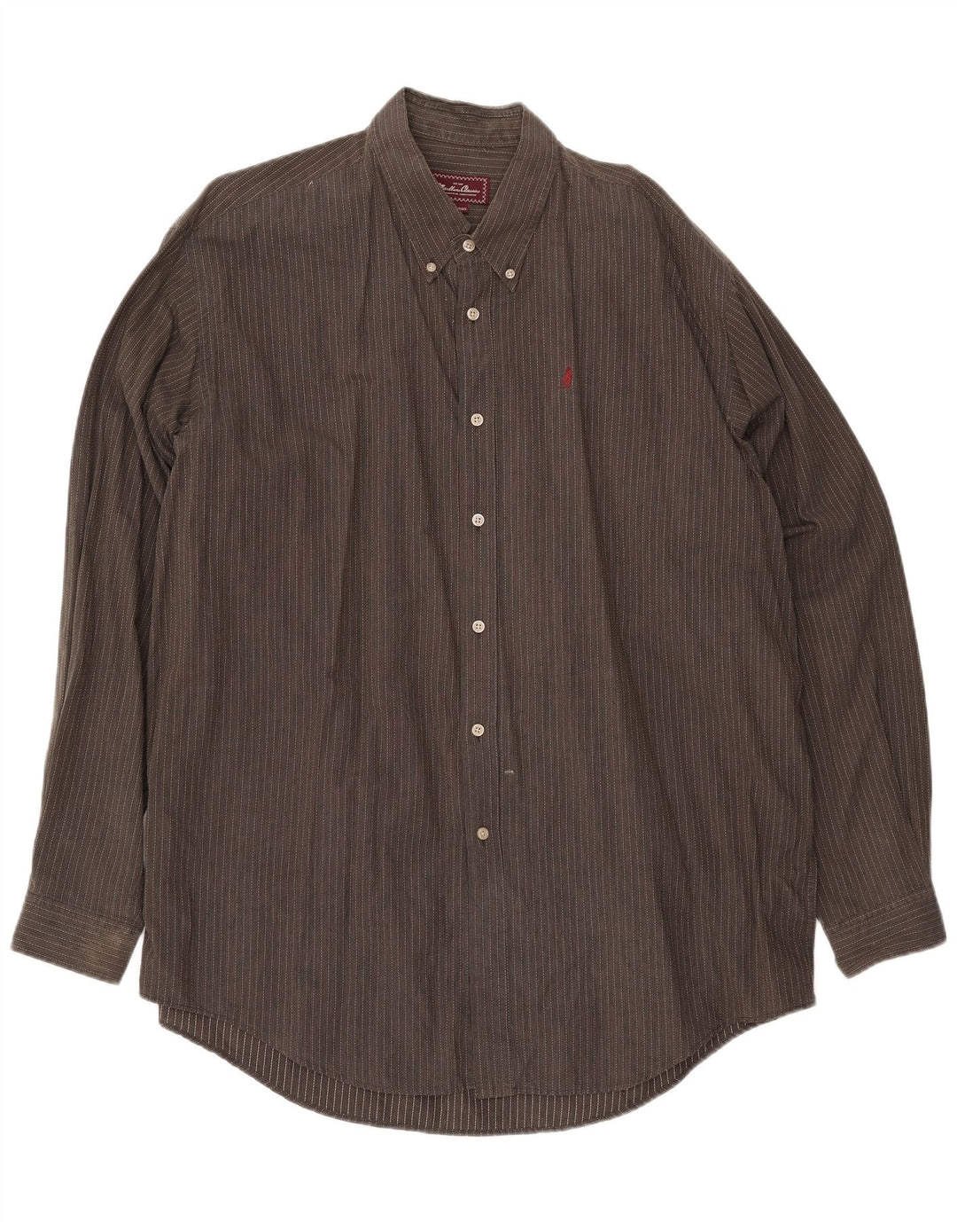 Camicia da uomo Marlboro Classics 3XL Cotone gessato grigio