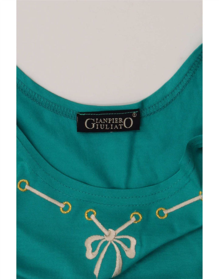 Canotta vintage da donna UK 12 verde medio