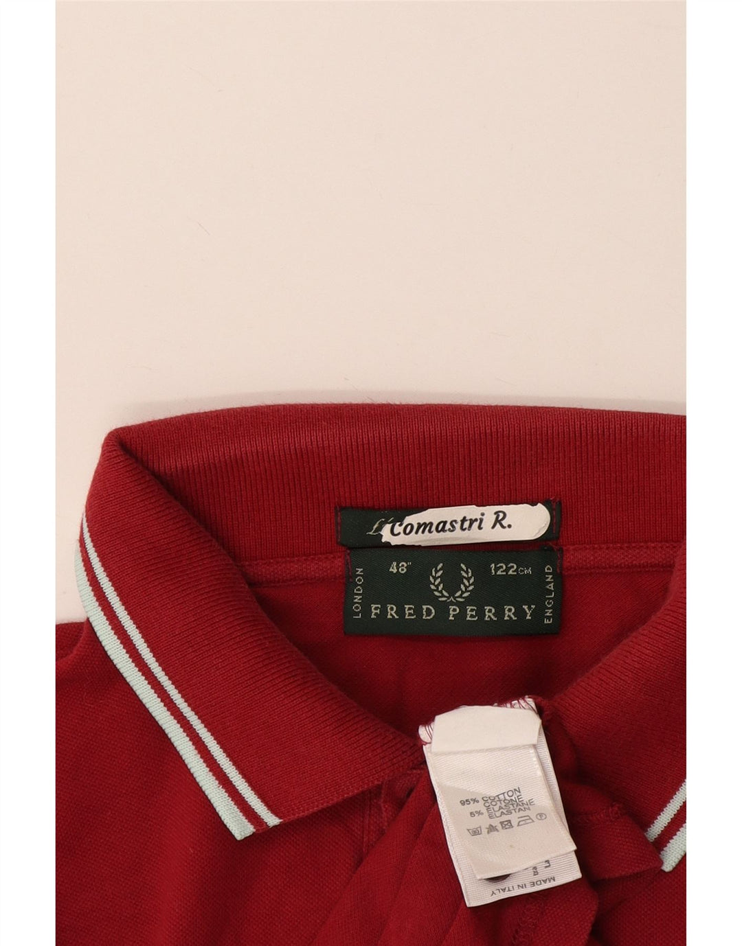 Polo Uomo Fred Perry IT 48 Cotone Bordeaux Medio