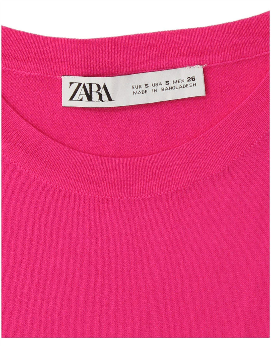 T-shirt Zara da donna Top UK 8 Small rosa
