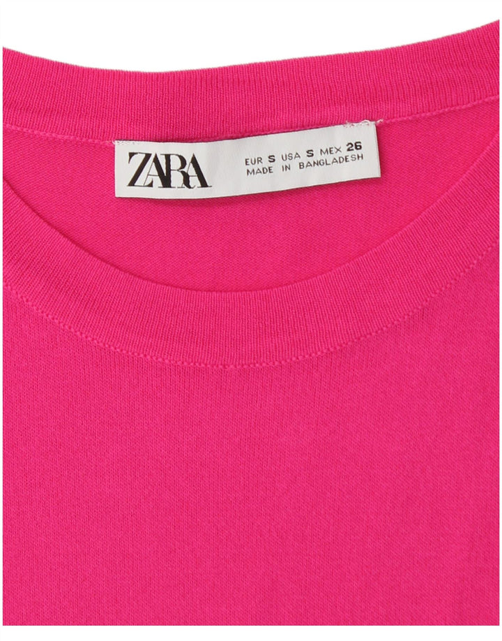 T-shirt Zara da donna Top UK 8 Small rosa
