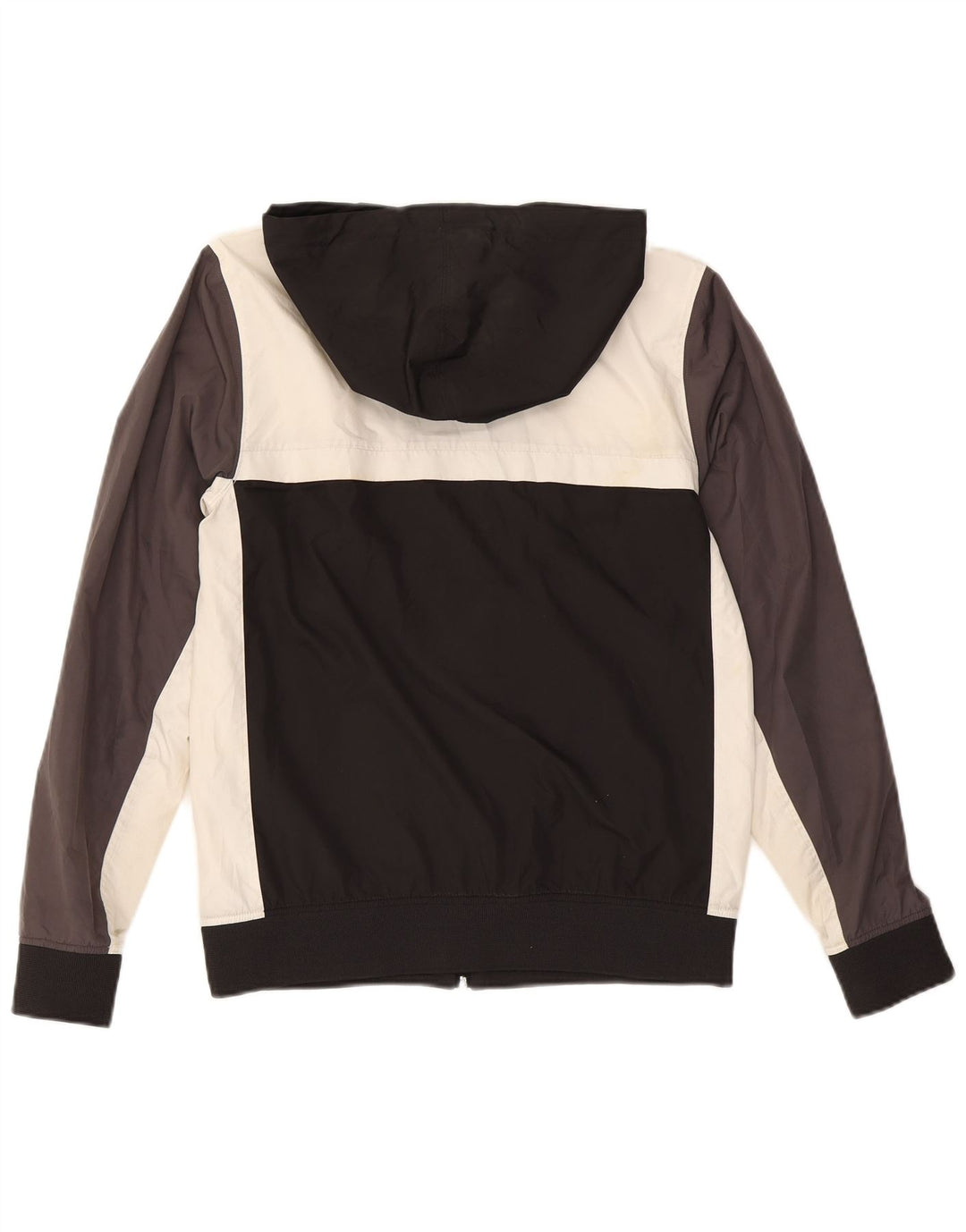 Giacca da ginnastica da uomo con cappuccio Vans Small in poliestere color block nero