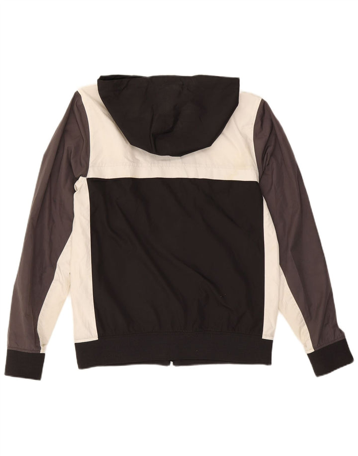 Giacca da ginnastica da uomo con cappuccio Vans Small in poliestere color block nero