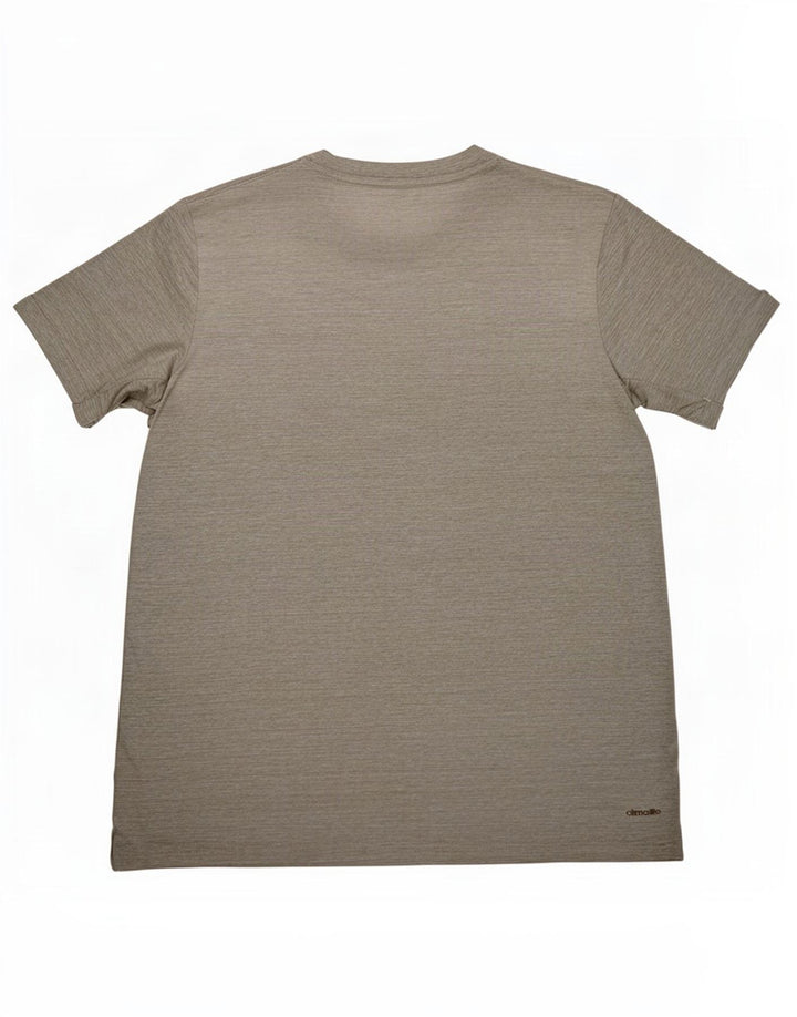 T-shirt Adidas Climalite da uomo Top in poliestere grigio medio