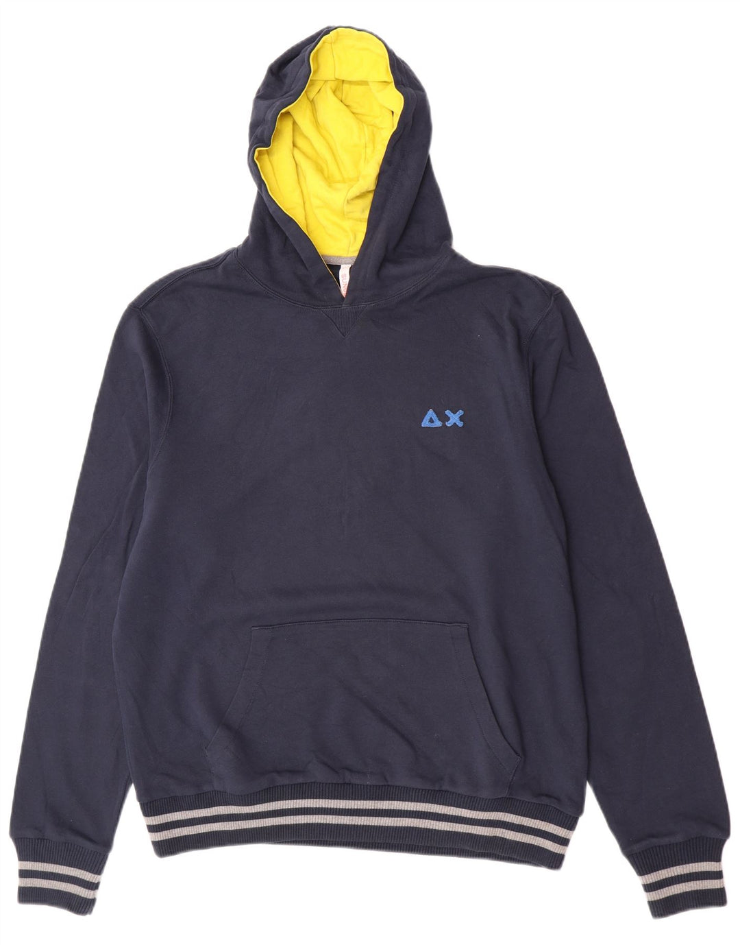 Maglione con cappuccio da uomo Sun68 2XL cotone blu navy