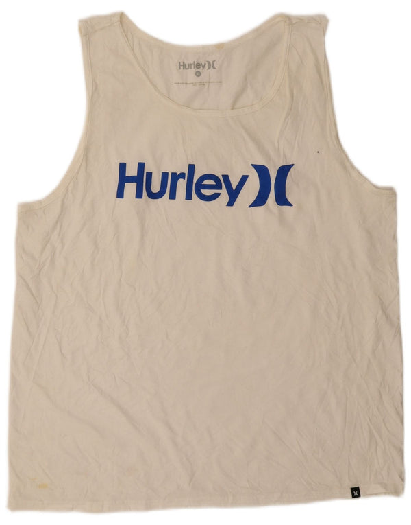 Canotta grafica da uomo HURLEY XL in cotone bianco