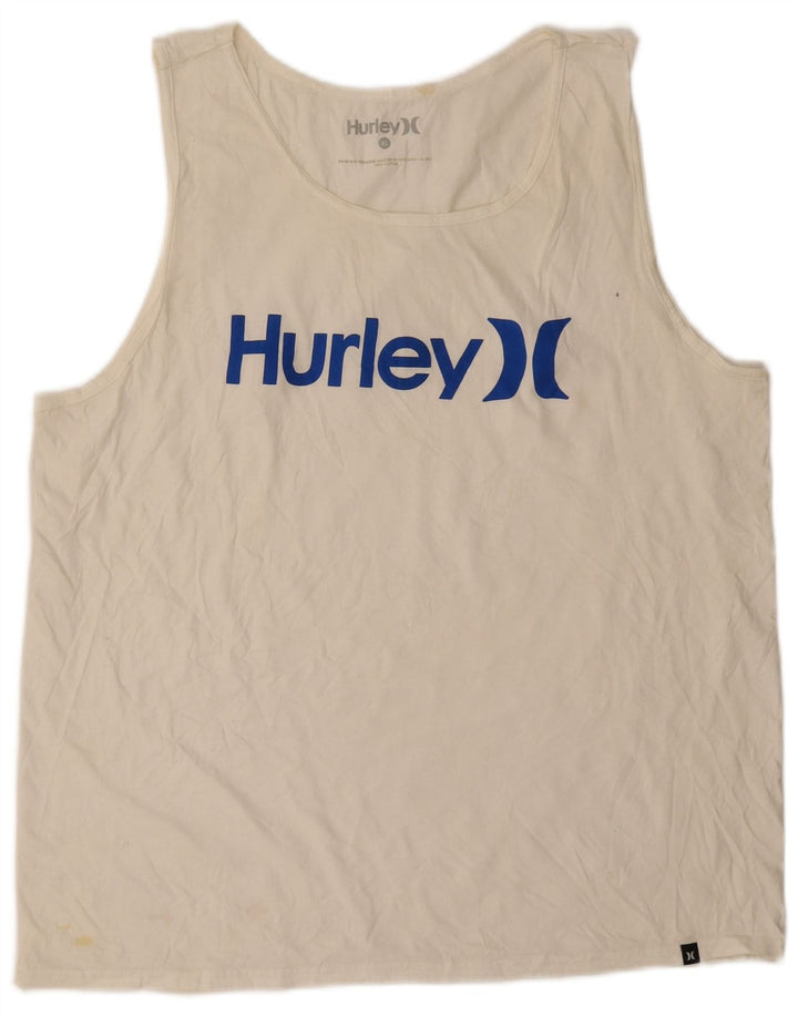 Canotta grafica da uomo HURLEY XL in cotone bianco