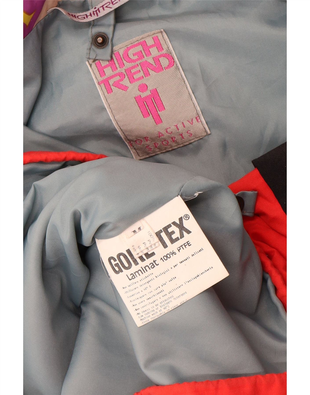 Giacca da sci vintage da uomo Gore-Tex UK 38 poliammide color block rosso medio