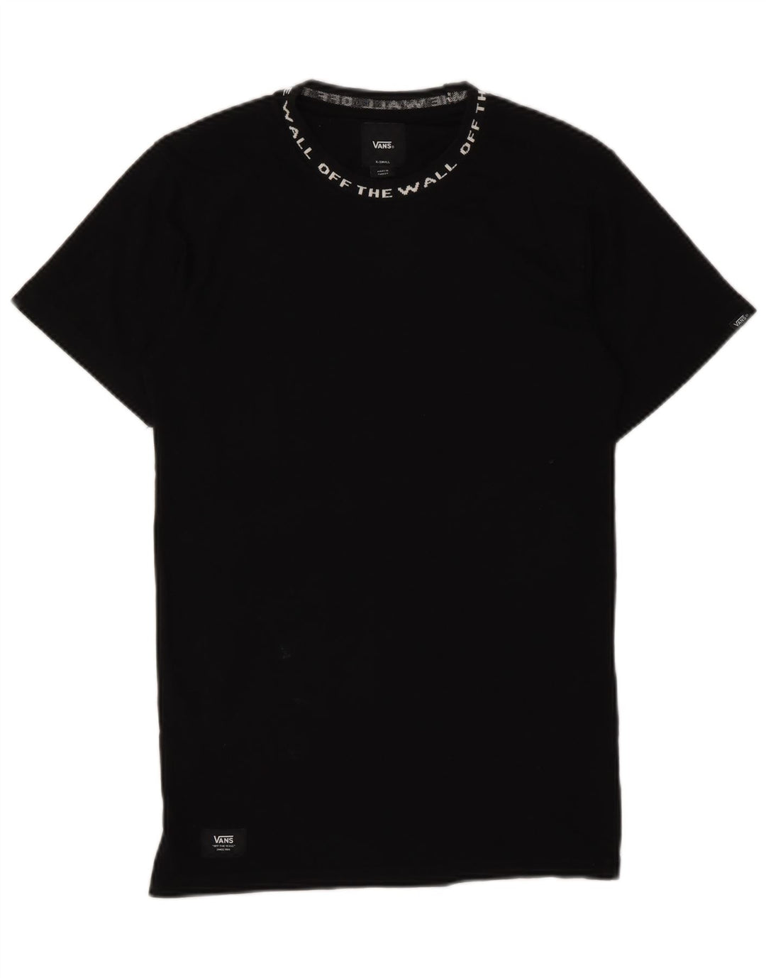 T-shirt grafica da uomo Vans XS in cotone nero