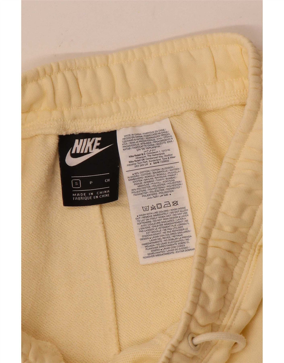 Pantaloni da tuta Nike da uomo Cargo Joggers Small in cotone giallo