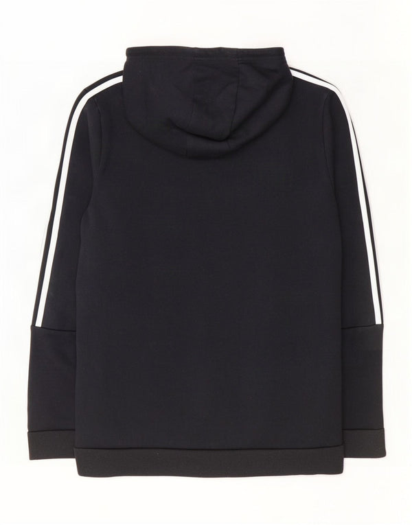 Adidas Womens Hoodie Jumper UK 16/18 Large Black Colourblock Cotton