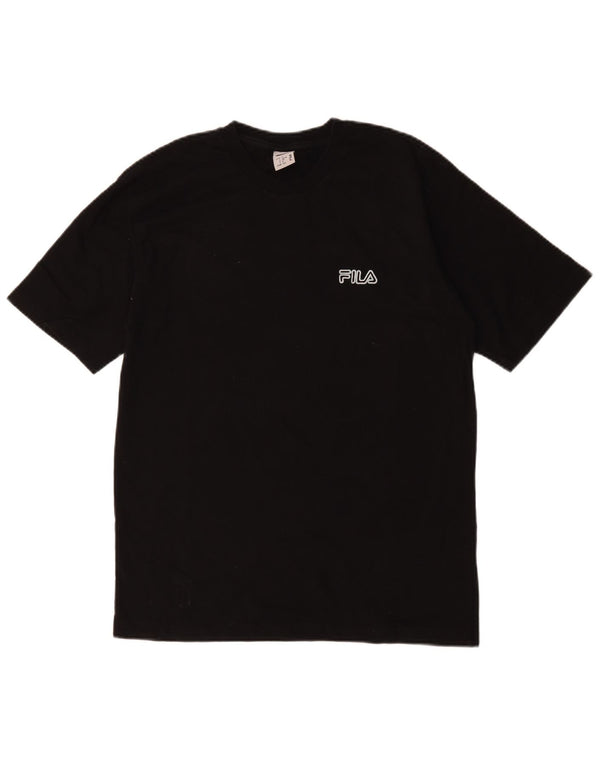 Maglietta Fila da uomo Top Small in cotone nero