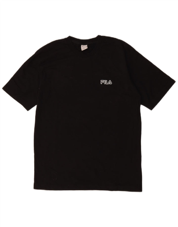 Maglietta Fila da uomo Top Small in cotone nero
