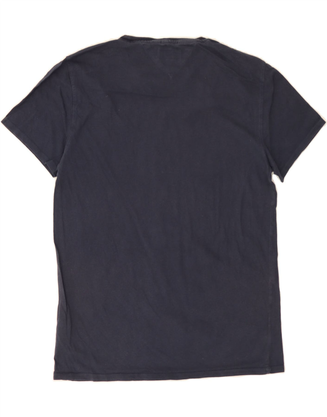 TOMMY HILFIGER Mens Regular Fit T-Shirt Top Medium Navy Blue Cotton Vintage Tommy Hilfiger and Second-Hand Tommy Hilfiger from Messina Hembry 